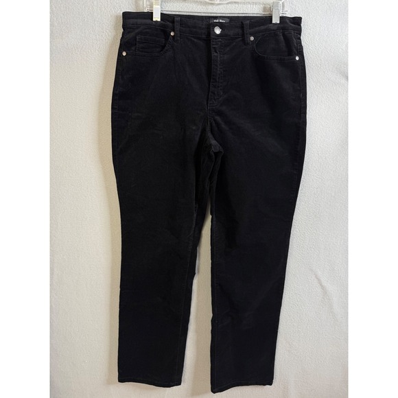 Well Worn Pants - Well Worn Pants Women's Size 14 Corduroy Pants Black Casual Straight Leg